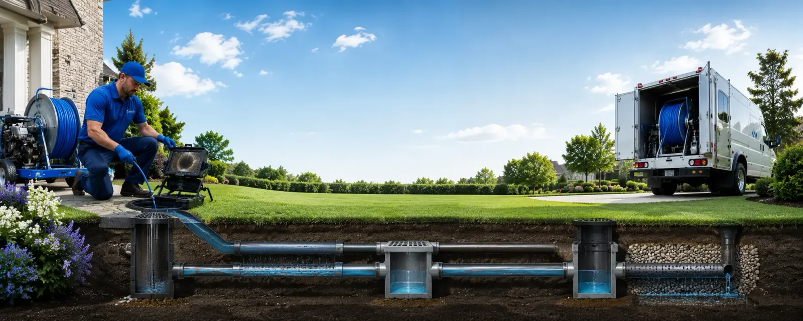 Outdoor drain cleaning information for Norfolk, NY